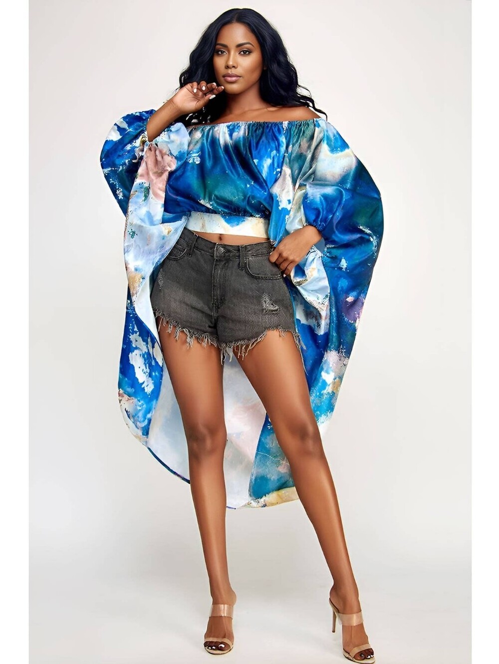 Blue Pull Over BLOUSE